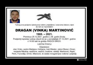 Preminuo Dragan Martinović
