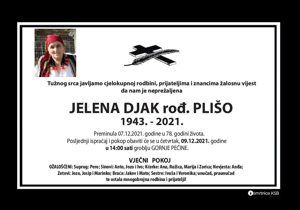 Preminula Jelena Djak