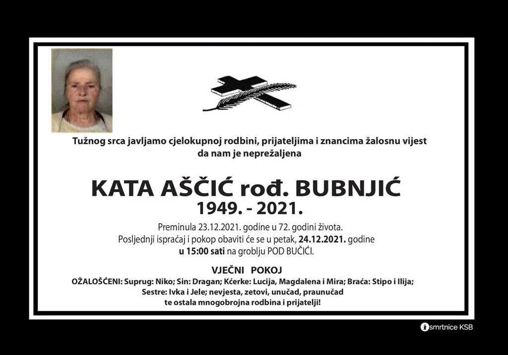 Preminula Kata Aščić