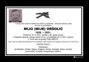 Preminuo Mijo Oršolić