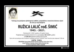 Preminula Ružica Lalić