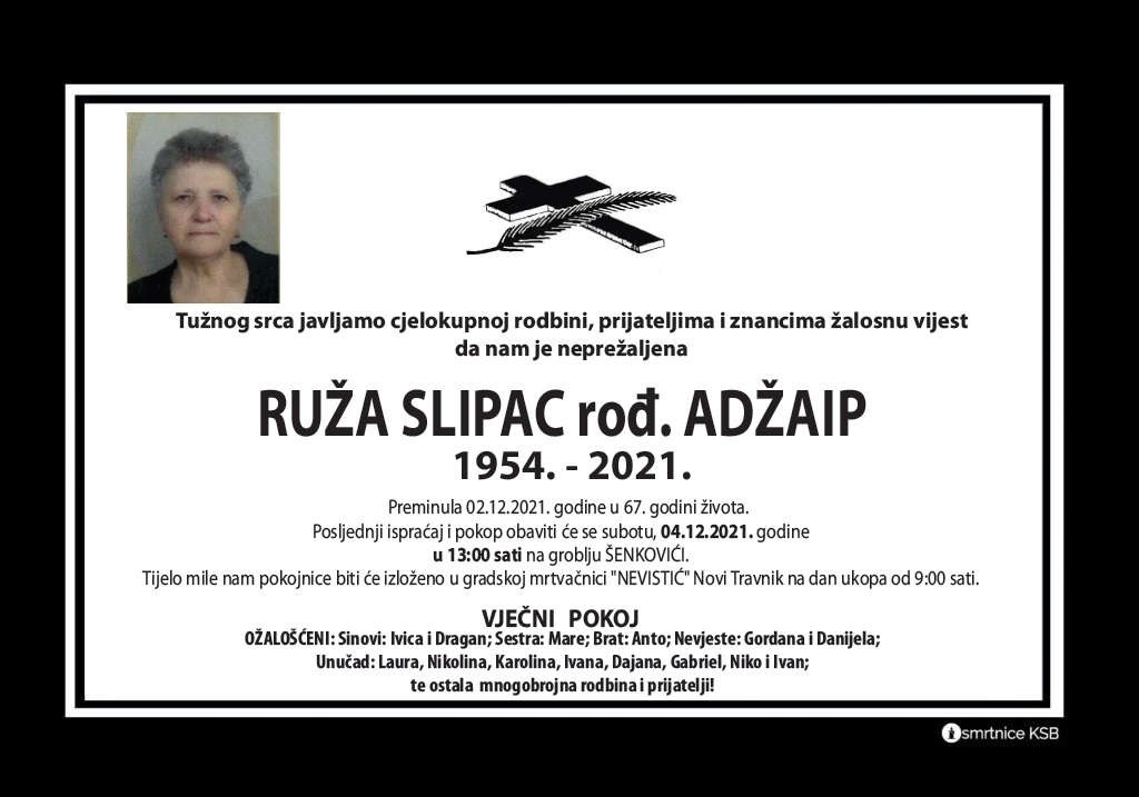 Preminula Ruža Slipac