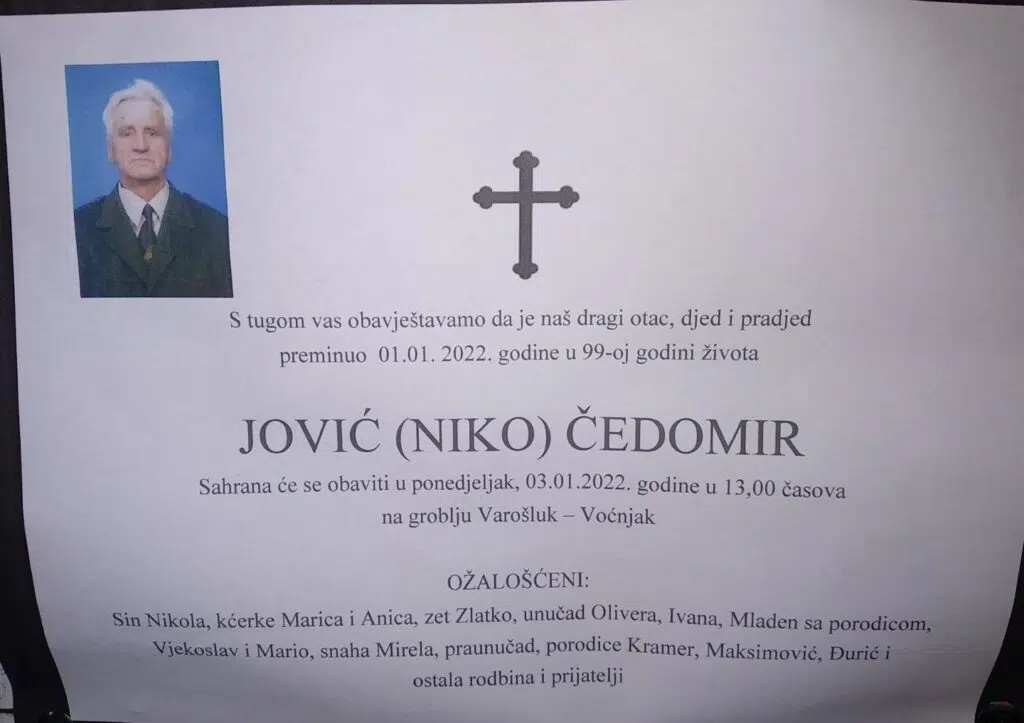 Preminuo Čedomir Jović