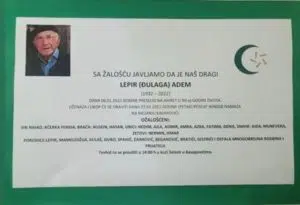 Preminuo Adem Lepir