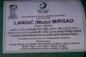 Preminuo Mirsad Langić