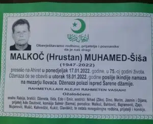 Preminuo Malkoč Muhamed - Šiša