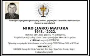 Preminuo Niko Matuka