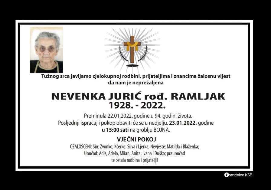 Preminula Nevenka Jurić