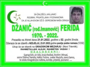 Preminula Ferida Džanić