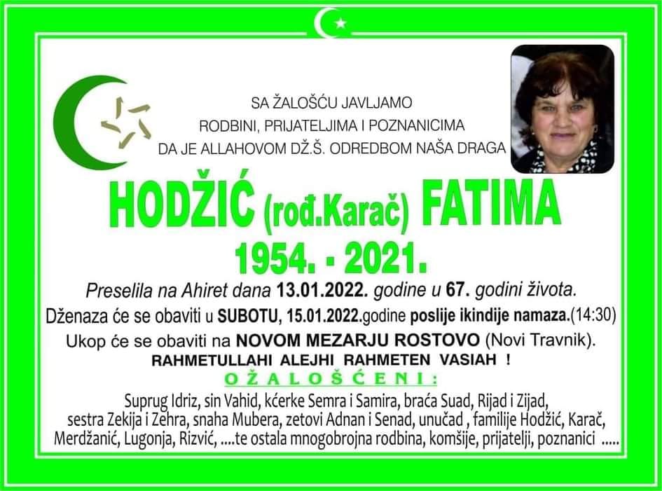 Preminula Fatima Hodžić