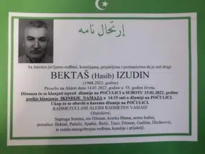 Preminuo Izudin Bektaš