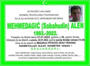 Preminuo Alen Mehmedagić