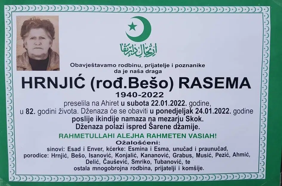 Preminula Rasema Hrnjić