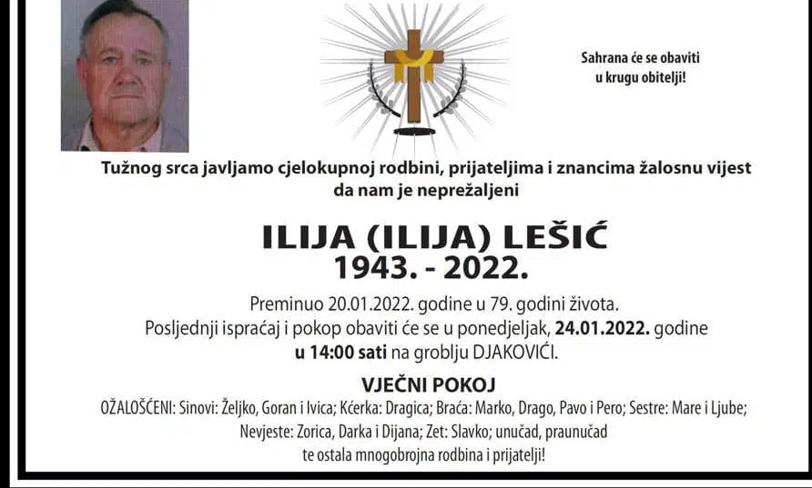 Preminuo Ilija Lešić