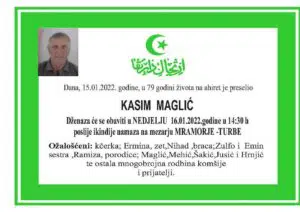Preminuo Kasim Maglić