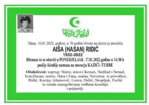 Preminula Aiša Riđić