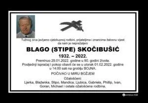 Preminuo Blago Skočibušić