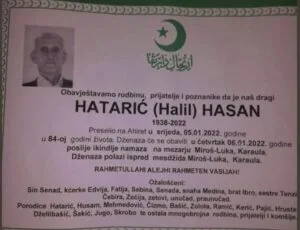 Preminuo Hasan Hatarić