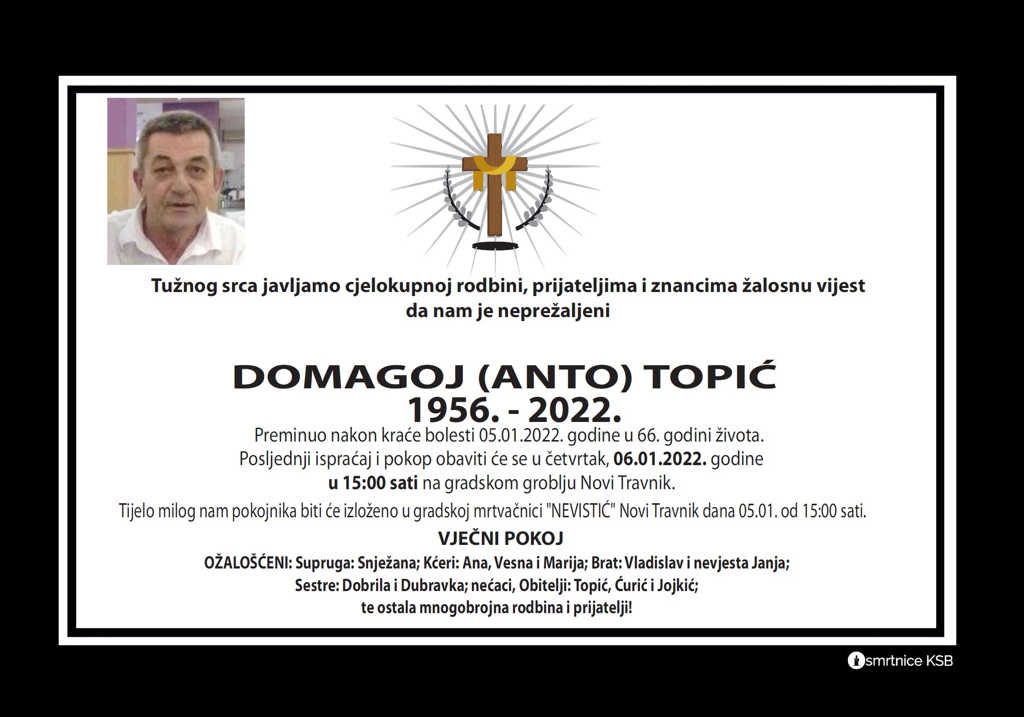 Preminuo Domagoj Topić