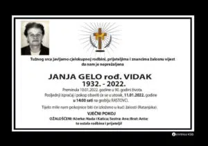 Preminula Janja Gelo