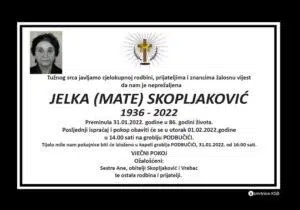 Preminula Jelka Skopljaković