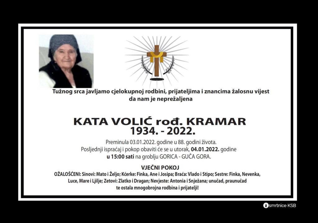 Preminula Kata Volić