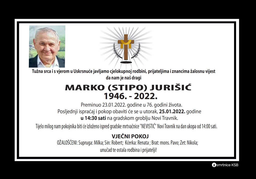 Preminuo Marko Jurišić