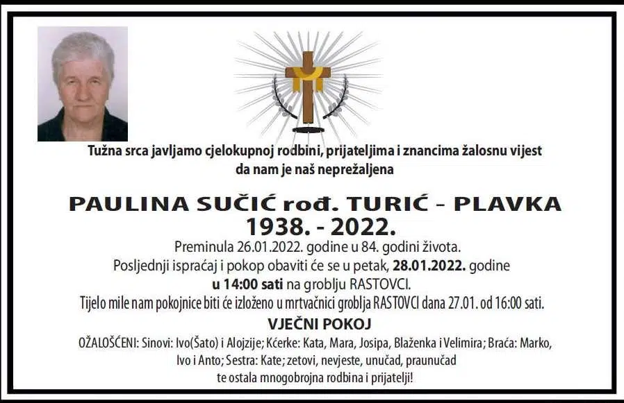 Preminula Paulina Sučić