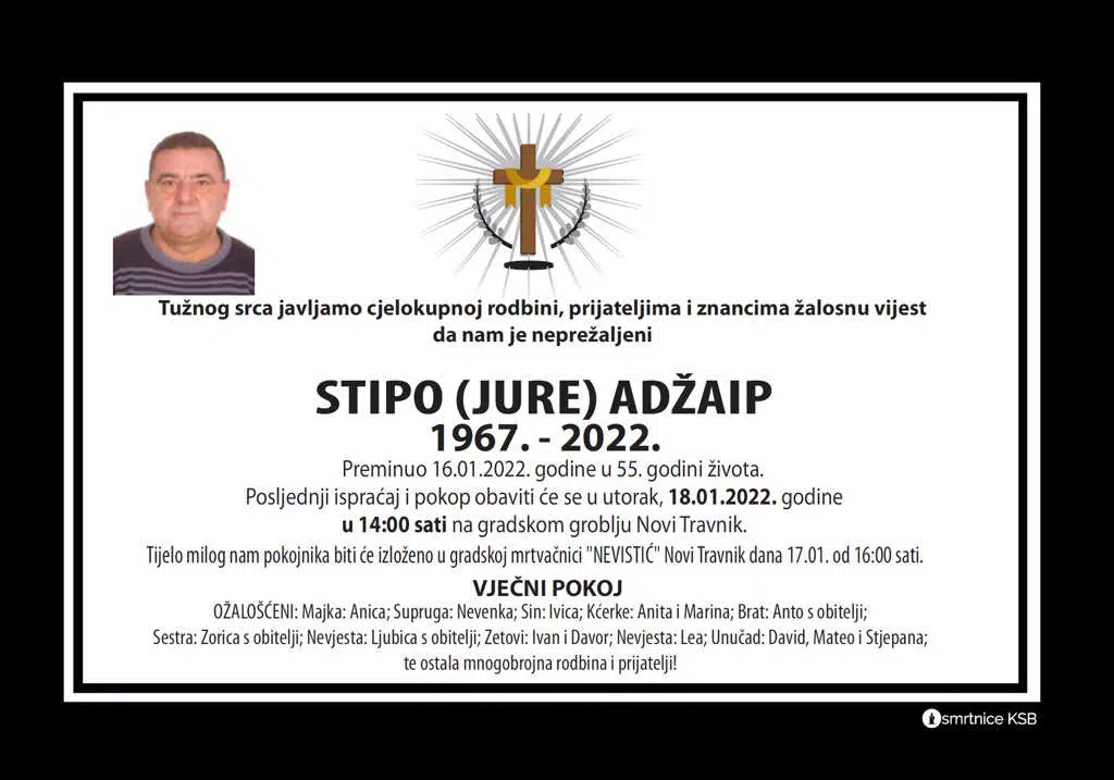 Preminuo Stipo Adžaip