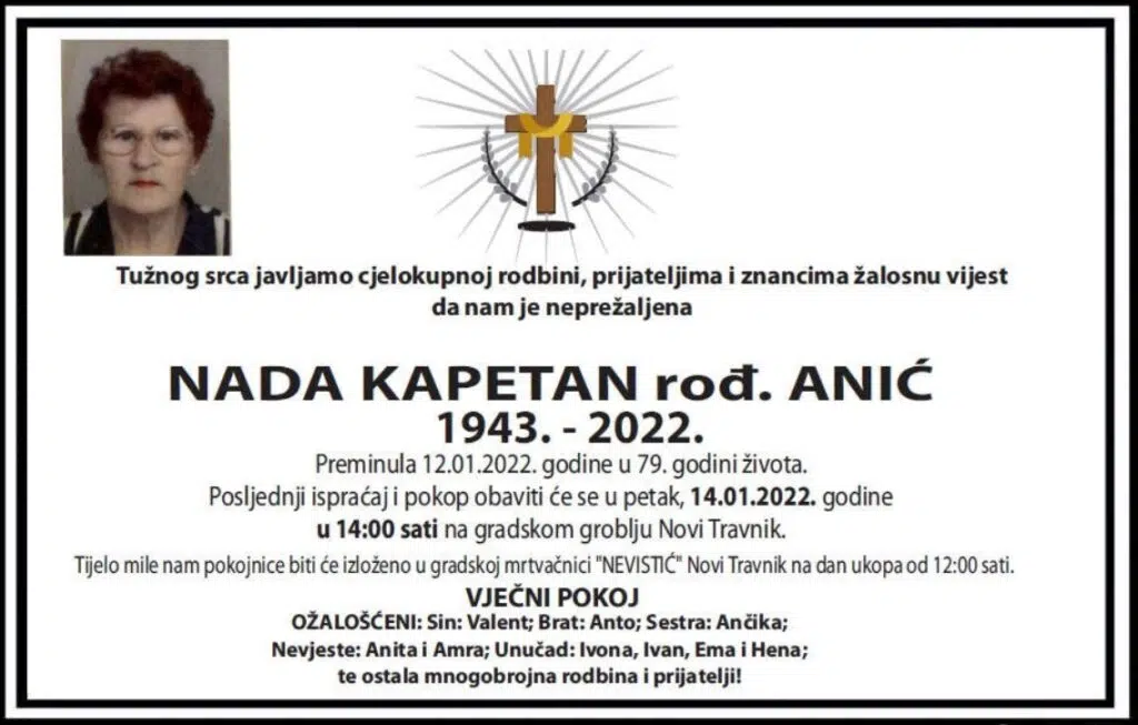 Preminula Nada Kapetan