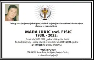 Preminula Mara Jukić