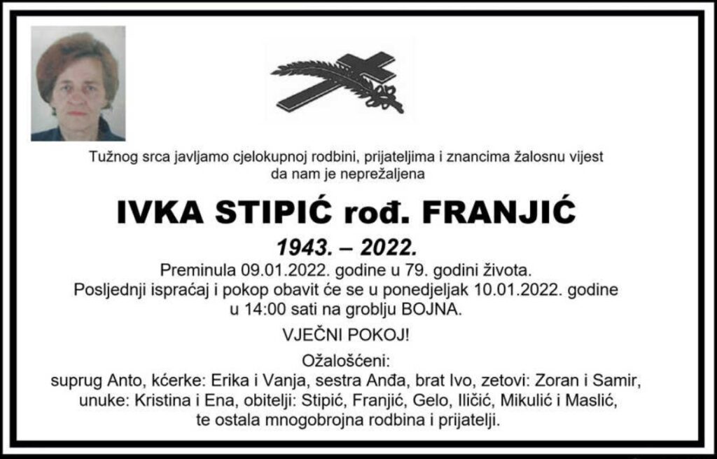 Preminula Ivka Stipić