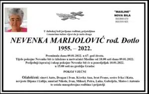 Preminula Nevenka Marijolović