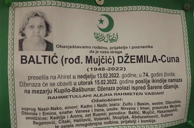 Preminula Džemila-Cuna Baltić