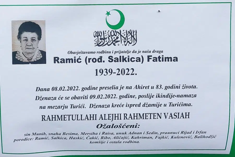 Preminula Fatima Ramić