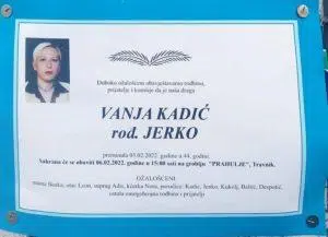 Preminula Vanja Kadić