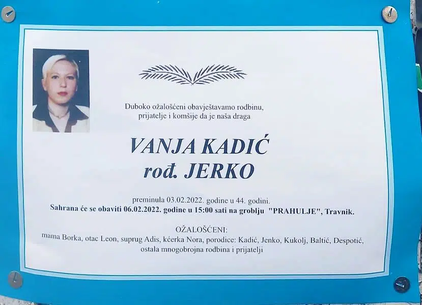 Preminula Vanja Kadić