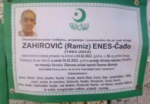 Preminuo Zahirović Enes - Čađo