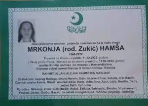 Preminula Mrkonja Hamša