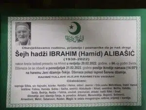 Preminuo Šejh hadži Ibrahim Alibašić