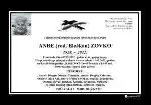 Preminula Anđe Zovko
