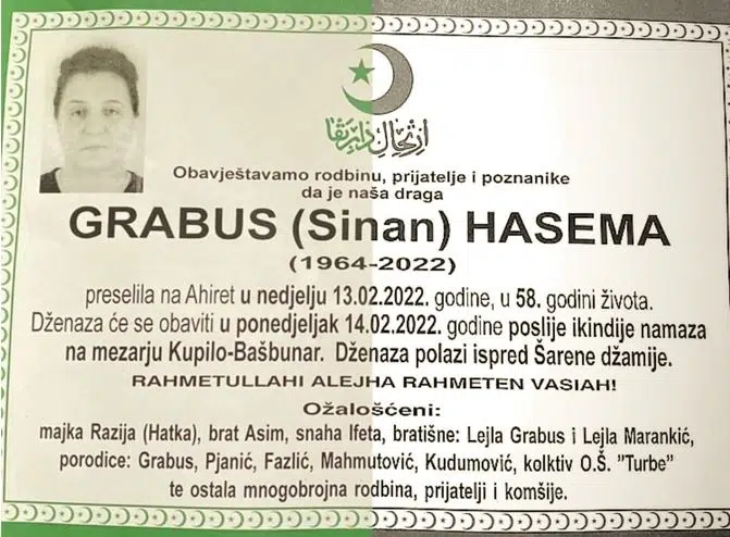 Preminula Hasema Grabus