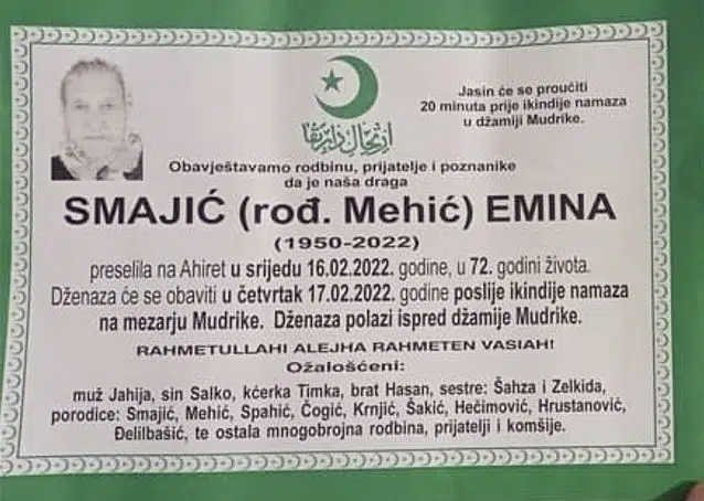 Preminula Emina Smajić