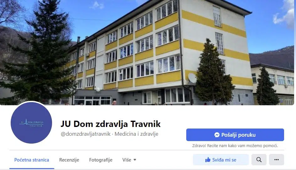 JU Dom zdravlja Travnik od danas ima i Facebook stranicu