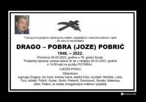 Preminuo Drago - Pobra Pobrić