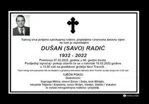 Preminuo Dušan Radić