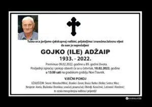 Preminuo Gojko Adžaip
