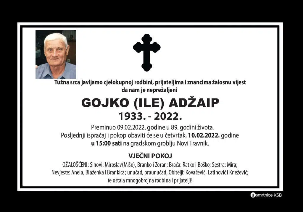 Preminuo Gojko Adžaip