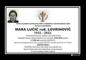 Preminula Mara Lučić