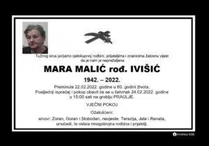Preminula Mara Malić